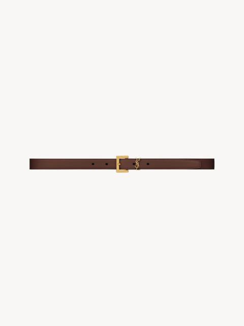 SAINT LAURENT CASSANDRE THIN BELT IN SMOOTH LEATHER
