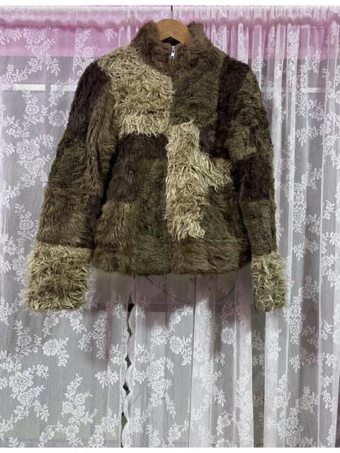 ISSEY MIYAKE Rare Issey Miyake Patchwork Faux Fur Cropped