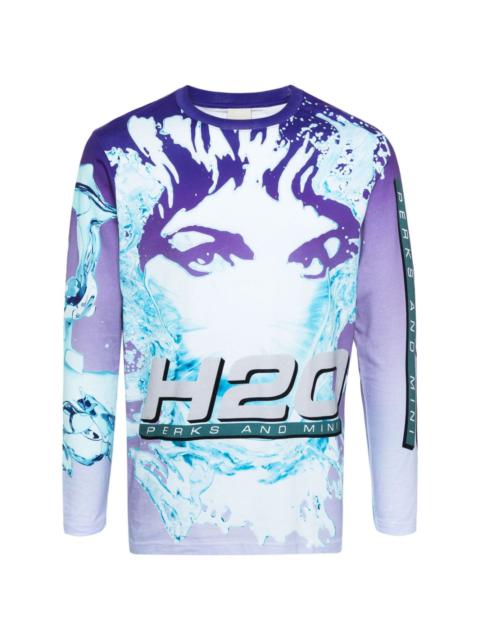 Perks and Mini Splash-print organic cotton T-shirt