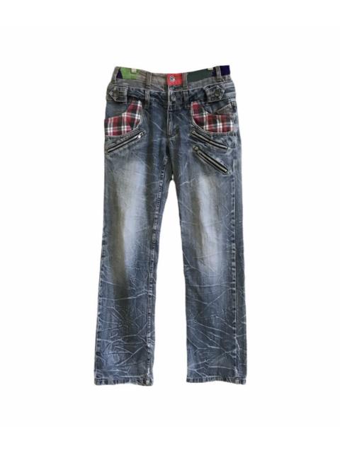 Other Designers If Six Was Nine - Japanese Patina Double Waist Bondage Jeans
