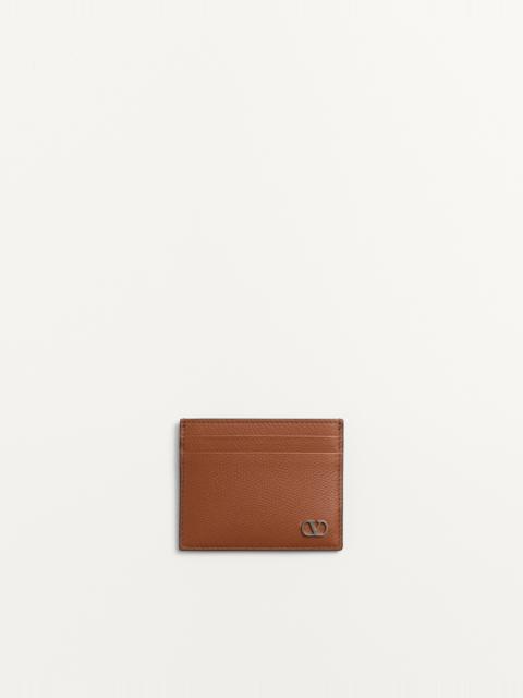 Valentino VLOGO SIGNATURE GRAINY CALFSKIN CARD HOLDER