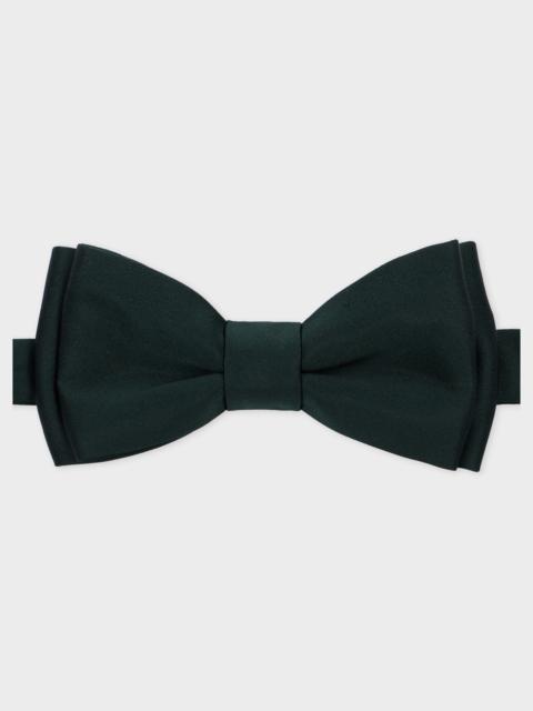Paul Smith Dark Green Pre-Tied Satin Bow Tie