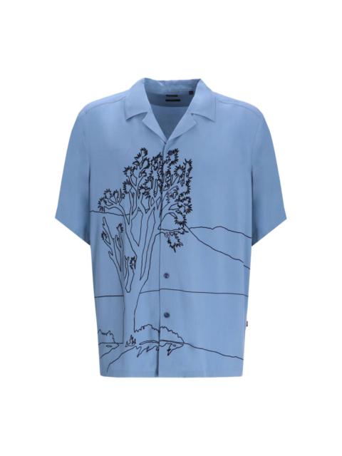 Rayer tree-illustration short-sleeve shirt