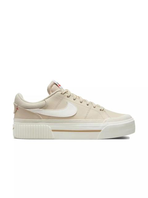 Nike Court Legacy Lift "Pearl White/Phantom/Sail/Team Orange" Women's Shoe