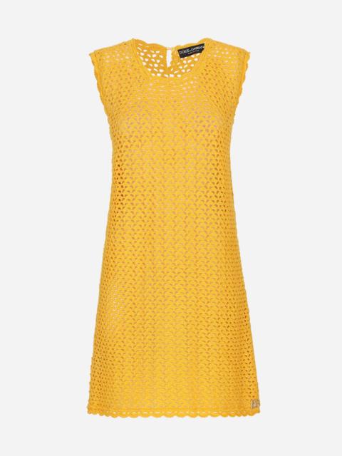 Dolce & Gabbana Short sleeveless crochet dress