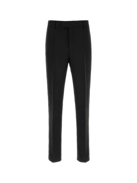 FERRAGAMO Salvatore Ferragamo Men Black Viscose Blend Pant