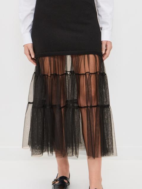Sea Seraphine Solid Knit Tulle Skirt