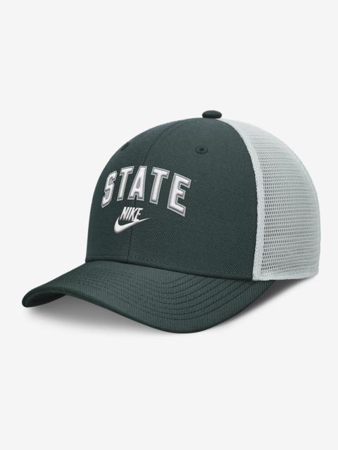 Nike Michigan State Legacy Arch Rise Men's Nike Dri-FIT College Trucker Adjustable Hat