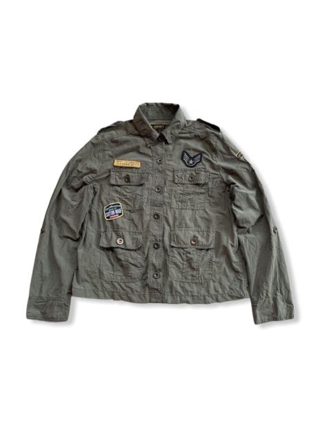 Other Designers Japanese Brand - Military Us Airforce Patched Fashion Button Up Shirt