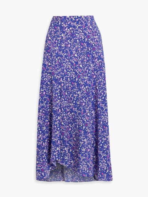 Isabel Marant Sakura asymmetric printed stretch-silk maxi skirt