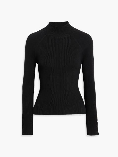 DEREK LAM 10 CROSBY Kassandra ribbed-knit mock-neck sweater