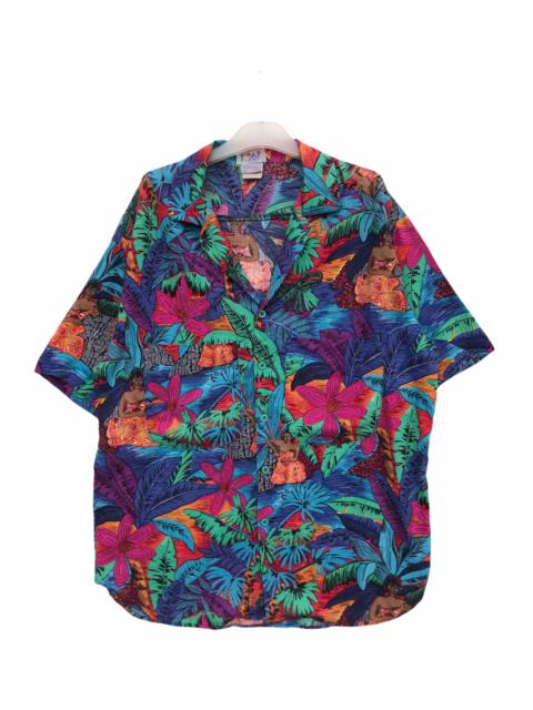 Other Designers Vintage - Vintage International Male Hawaiian Rayon Shirt