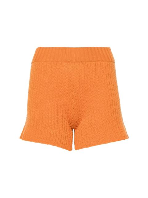 Finest ribbed-knit shorts