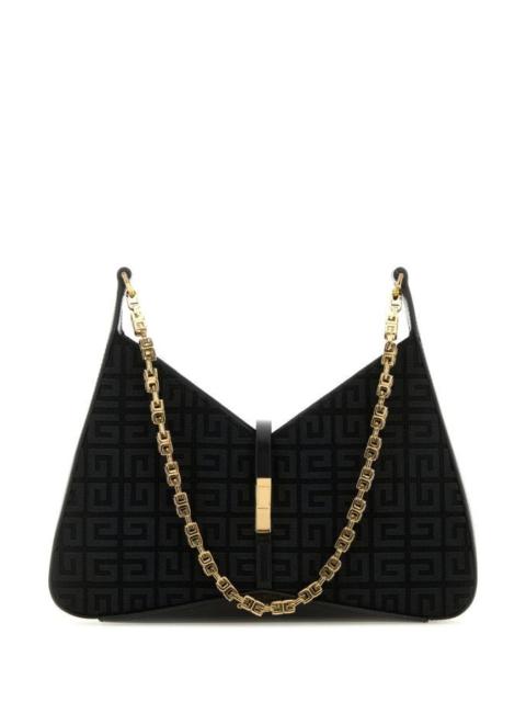 Givenchy Givenchy Woman Black Canvas Small Cut-Out Shoulder Bag