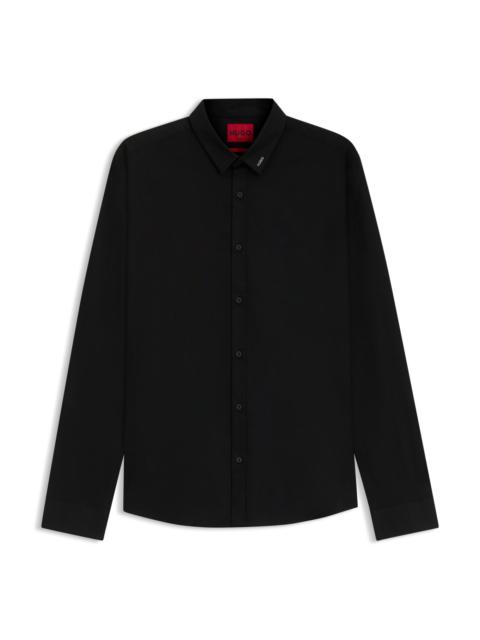 HUGO EXTRA-SLIM-FIT SHIRT IN STRETCH-COTTON CANVAS