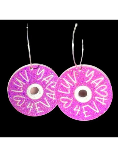 Other Designers Glitter & Glam It - 🌺 Luv You 4 Eva Round Earrings