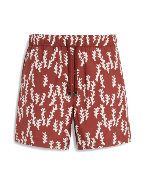 ZEGNA ZEGNA Oasi Print Swim Trunks in Red at Nordstrom