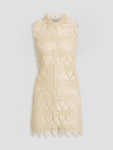 FRAME Guipure lace mini dress