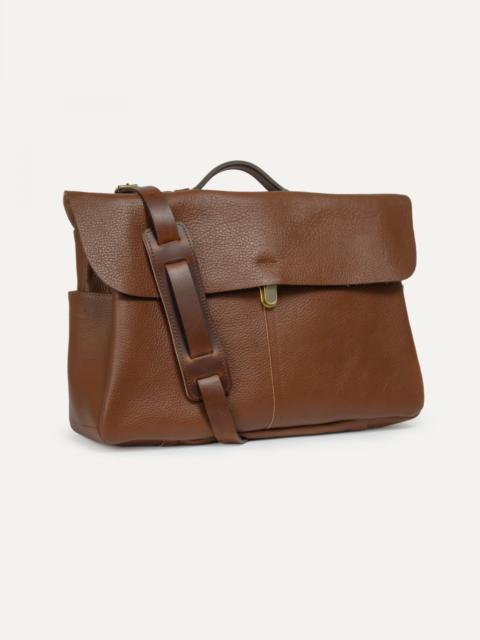 Bleu de Chauffe SATCHEL BAG CHARLES  -  AMBER BROWN