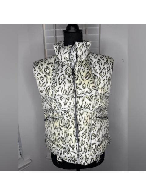 Other Designers Jet Set - Leopard Print Puffer Vest