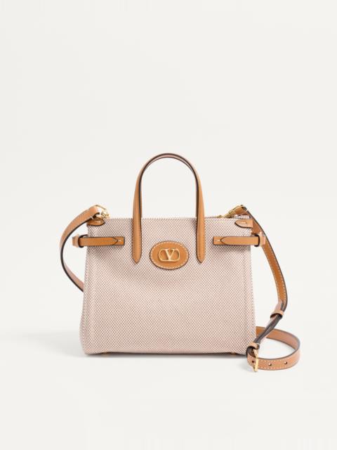 Valentino VALENTINO GARAVANI ANTIBES SMALL SHOPPING BAG IN CANVAS