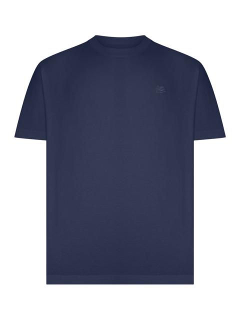Etro Etro Men Rome Cotton T-Shirt With Embroidered Logo