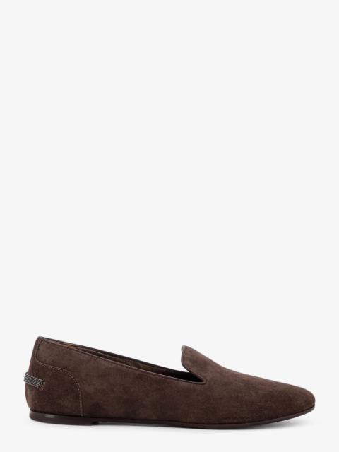 Brunello Cucinelli Brunello Cucinelli Women Suede Loafers With Monili Detail