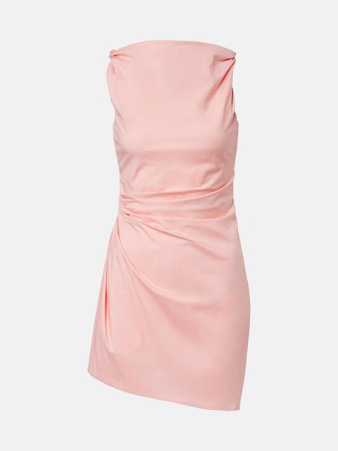 STAUD Callie asymmetric cotton minidress