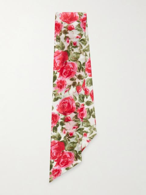 Chloé Floral-print Silk-georgette Scarf