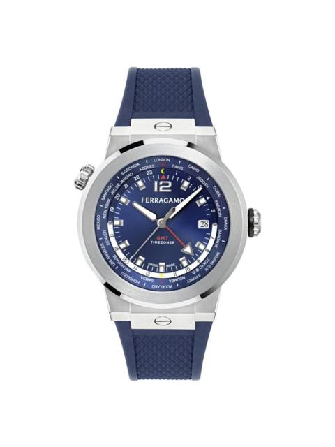FERRAGAMO Ferragamo F-80 GMT Quartz Blue Dial Men's Watch SFHA00124