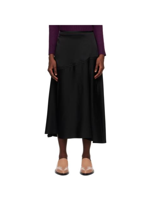 Jil Sander Black Flared Midi Skirt