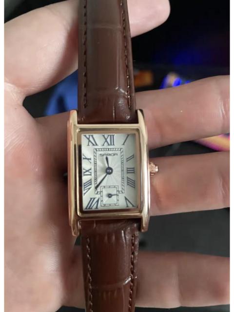 Other Designers Jewelry - RECTANGULAR Watch - Roman Numeral Dial - Embossed Leather
