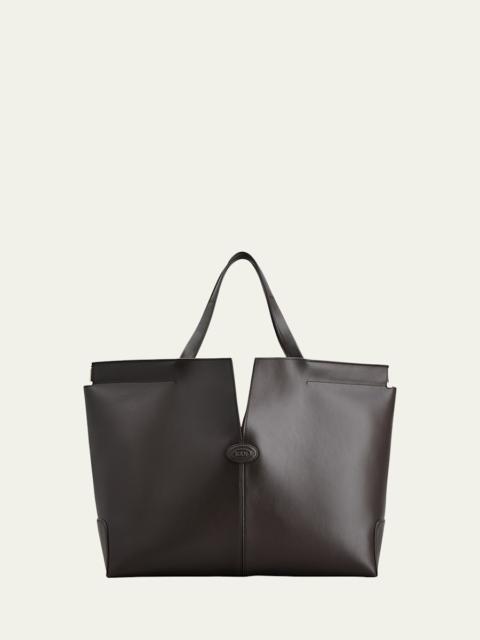 Tod's Media Calf Leather Shopper Tote Bag