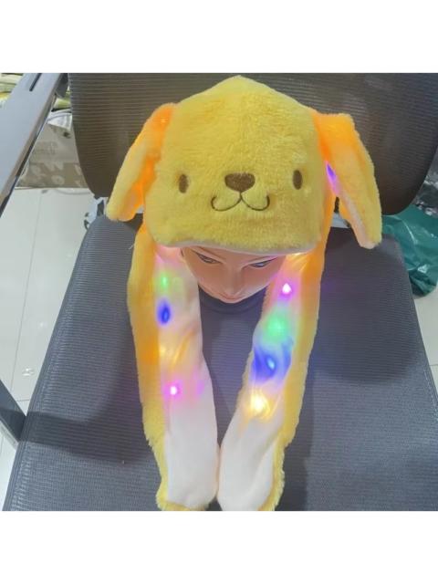 Other Designers Led Light Pompompurin Yellow Dog Cap Glowing Plush Ear Move Hat Anime Cartoon Jumping Up Ear