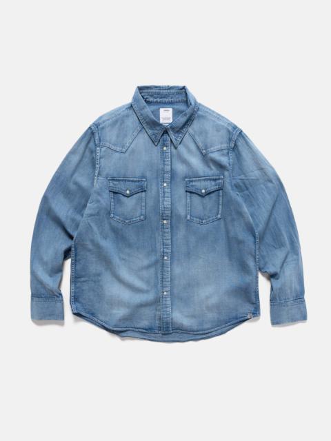visvim Social Sculpture Shirt DMGD Lt Indigo