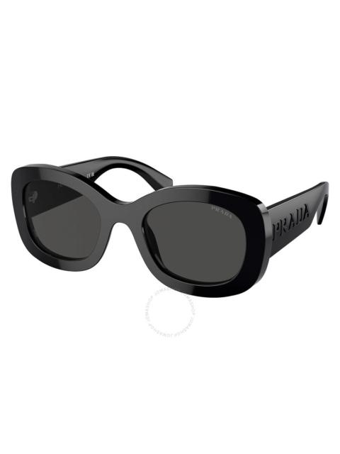 Prada Dark Grey Oval Ladies Sunglasses PR A13S 1AB5S0 54