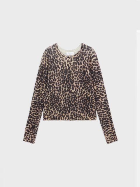 Blumarine ALPACA BLEND CARDIGAN WITH LEO PRINT