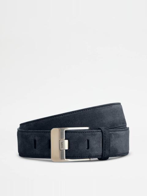 Tod's BELT IN SUEDE - BLUE