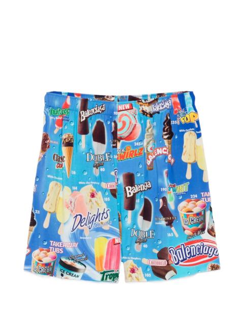BALENCIAGA Balenciaga Sweet Treat Print-detail Shorts