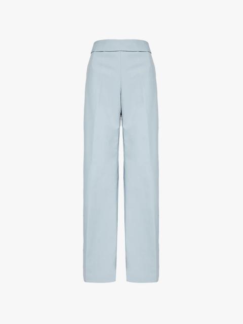 Pantera high-rise straight-leg wool trousers