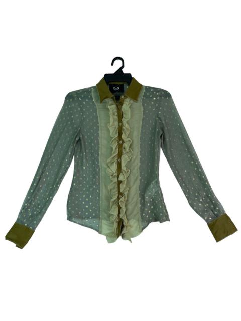 Dolce & Gabbana Dolce and Gabbana D&G polka dot silk blouse shirts