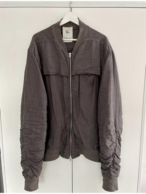 Other Designers Lost & Found Ria Dunn - Lost & Found Rooms Oversized Wrinkled Linen Bomber Jacket