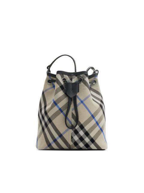 mini checked bucket bag