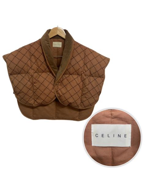 CELINE Vintage Celine Monogram Cropped Puffer Vest Jacket