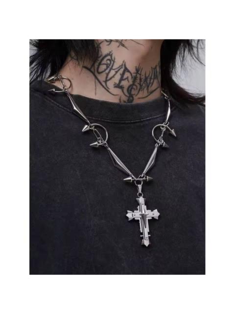 Other Designers Jewelry - heavy industry cross rivet pendant necklace