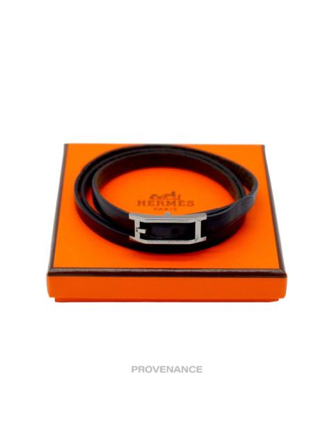Hermès Hermes Triple Tour Bracelet - Black Leather