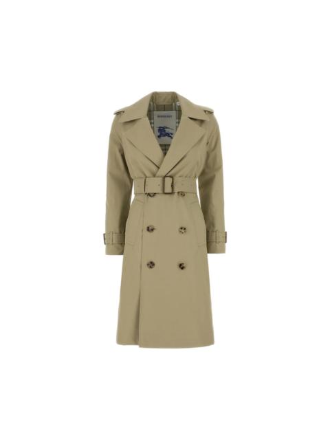 Burberry BURBERRY Sage Green Gabardine Coat New And Authentic (Women'
