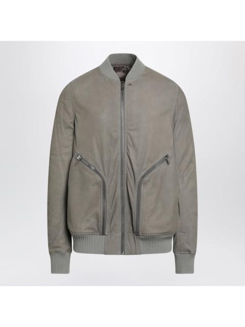 Rick Owens Rick Owens Pearl Grey Heizer Flight Jacket In Leather Men