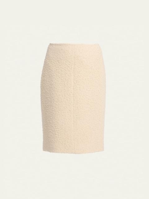The Row Malva Textured Wool Pencil Skirt