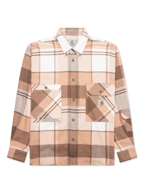 Carhartt CARHARTT WIP X INVINCIBLE L/S WORK SHIRT MAX - COCA MOCHA
